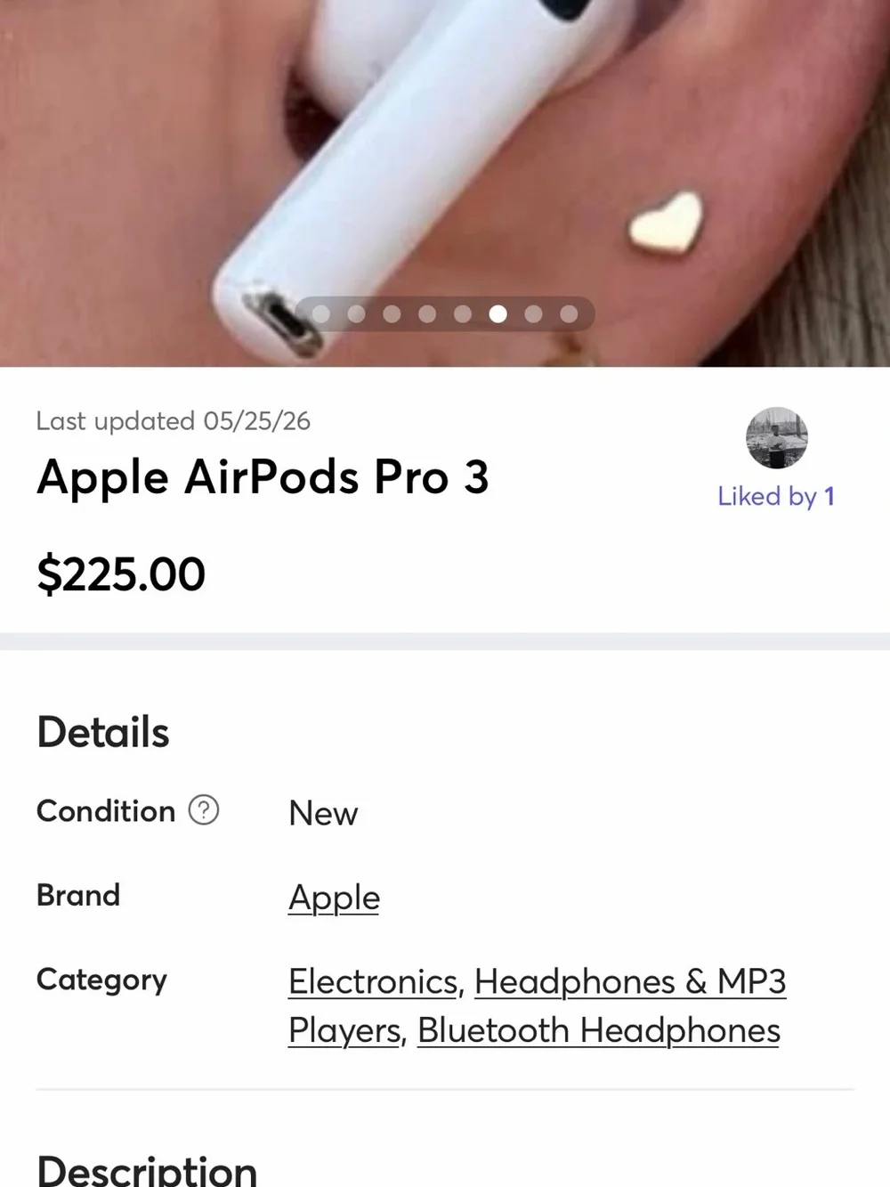 Apple Airpods Pro 3 Wireless headphones